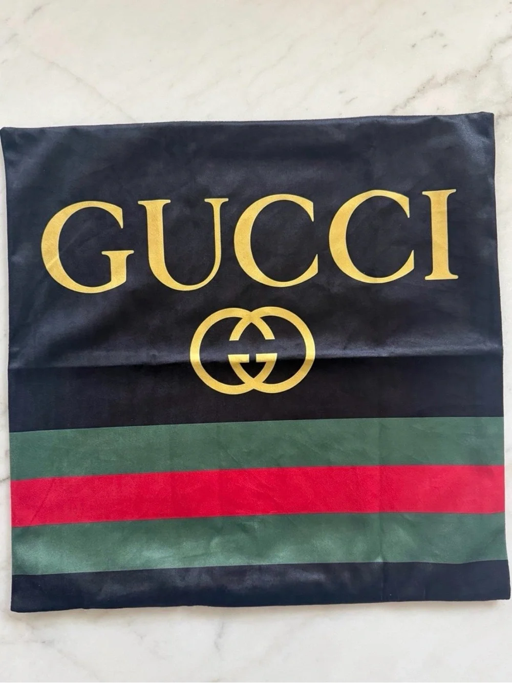 NEW! Black, red and green pillow 18”x 18”